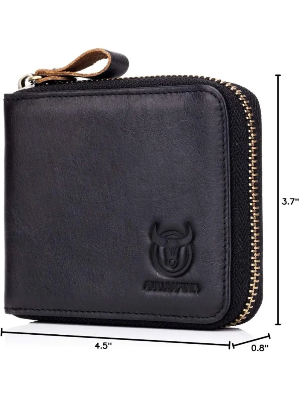 Genuine Leather RFID Blocking Bifold Wallet - Secure Zip Around, Multi Credit